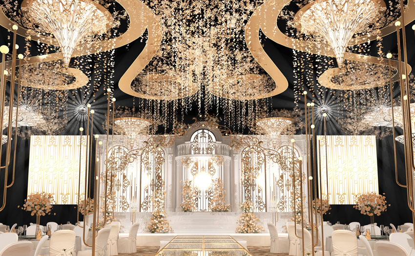 湘乡花木兰喜事汇金色大厅效果展示